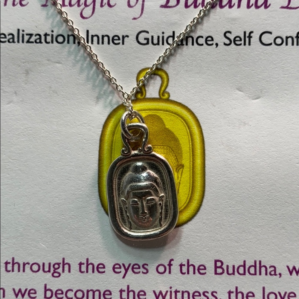 925 Sterling Silver Buddha Charm and Necklace